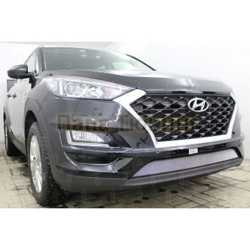 Защита радиатора Hyundai Tucson 2018-2021 chrome низ