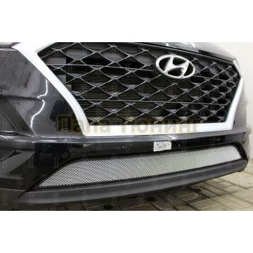 Защита радиатора Hyundai Tucson 2018-2021 chrome низ