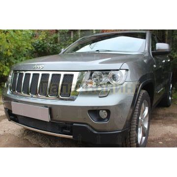 Защита радиатора Jeep Grand Cherokee (WK2) IV 2010-2013 black низ PREMIUM