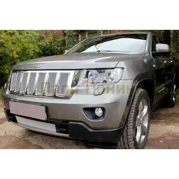 Защита радиатора Jeep Grand Cherokee (WK2) IV 2010-2013 chrome низ PREMIUM
