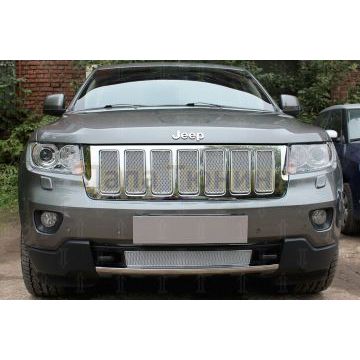 Защита радиатора Jeep Grand Cherokee (WK2) IV 2010-2013 chrome низ PREMIUM
