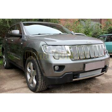 Защита радиатора Jeep Grand Cherokee (WK2) IV 2010-2013 chrome низ PREMIUM