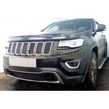 Защита радиатора Jeep Grand Cherokee IV (WK2) 2018- (Laredo, Limited, Overland) black низ