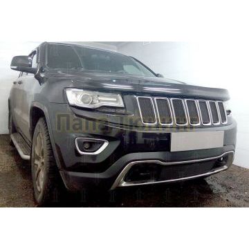 Защита радиатора Jeep Grand Cherokee IV (WK2) 2018- (Laredo, Limited, Overland) black низ
