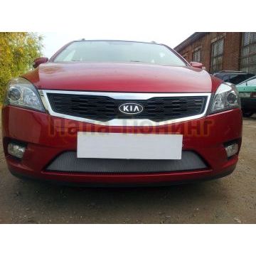 Защита радиатора KIA Ceed I рестайлинг 2010-2012 chrome