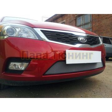 Защита радиатора KIA Ceed I рестайлинг 2010-2012 chrome
