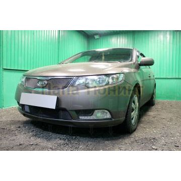 Защита радиатора KIA Cerato 2011-2013 black низ
