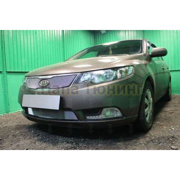 Защита радиатора KIA Cerato 2011-2013 chrome низ