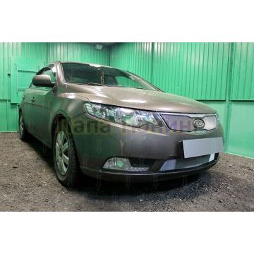Защита радиатора KIA Cerato 2011-2013 chrome низ