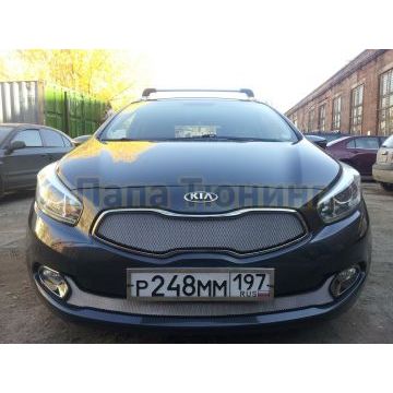 Защита радиатора KIA Pro Ceed II 2012-2015 chrome низ
