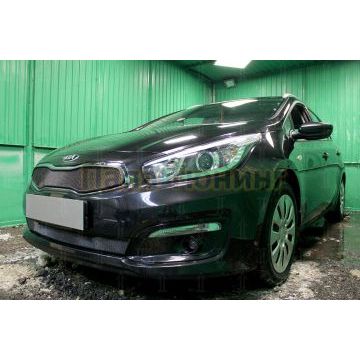 Защита радиатора KIA Pro Ceed II 2012-2015 black верх