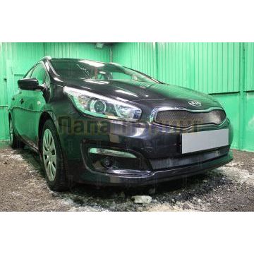 Защита радиатора KIA Pro Ceed II 2012-2015 black верх