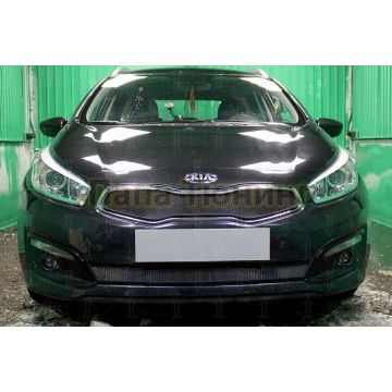 Защита радиатора KIA Pro Ceed II 2012-2015 black верх