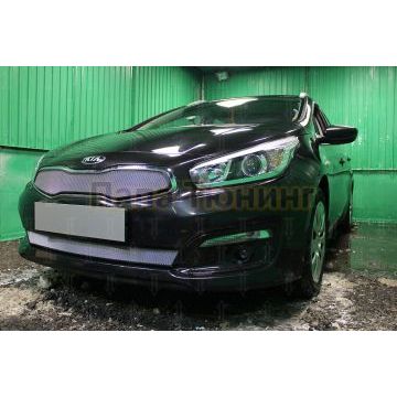 Защита радиатора KIA Ceed II 2015-2018 chrome низ