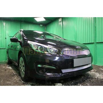 Защита радиатора KIA Ceed II 2015-2018 chrome низ