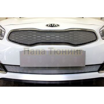Защита радиатора KIA Ceed II 2015-2018 chrome верх (Luxe, Prestige, Premium)