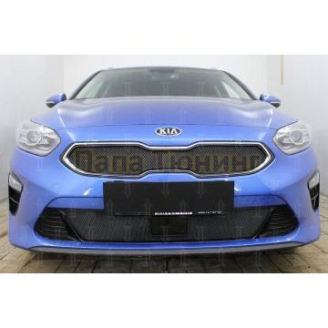 Защита радиатора KIA Ceed III 2018- black низ с датчиком ACC