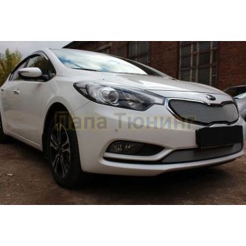 Защита радиатора KIA Cerato 2013-2016 chrome низ