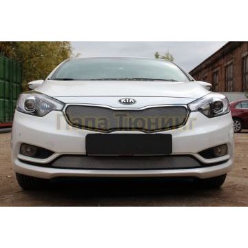 Защита радиатора KIA Cerato 2013-2016 chrome низ