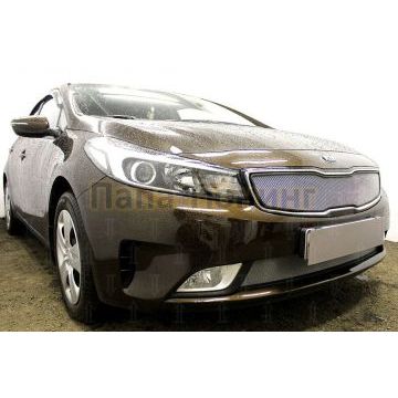 Защита радиатора KIA Cerato 2016-2018 chrome низ