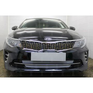 Защита радиатора KIA Optima 2015-2018 (GT / GT-Line) chrome низ