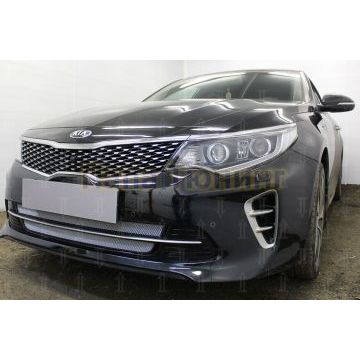 Защита радиатора KIA Optima 2015-2018 (GT / GT-Line) chrome низ