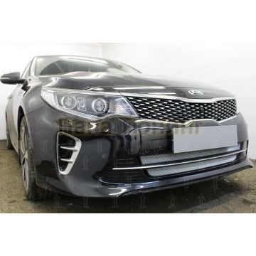 Защита радиатора KIA Optima 2015-2018 (GT / GT-Line) chrome низ
