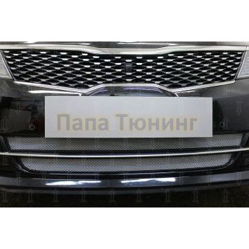 Защита радиатора KIA Optima 2015-2018 (GT / GT-Line) chrome низ