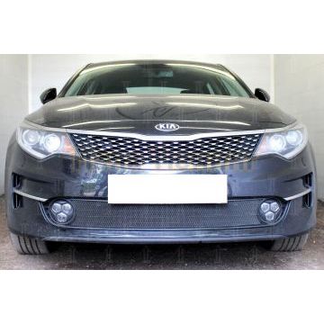 Защита радиатора KIA Optima 2015-2018 black низ