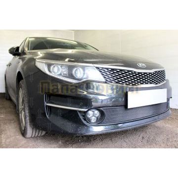Защита радиатора KIA Optima 2015-2018 black низ