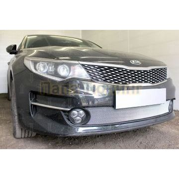 Защита радиатора KIA Optima 2015-2018 chrome низ