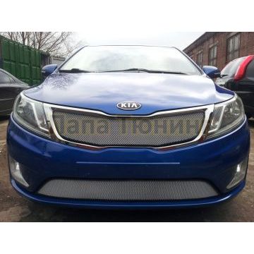 Защита радиатора KIA RIO 2011-2014 chrome низ
