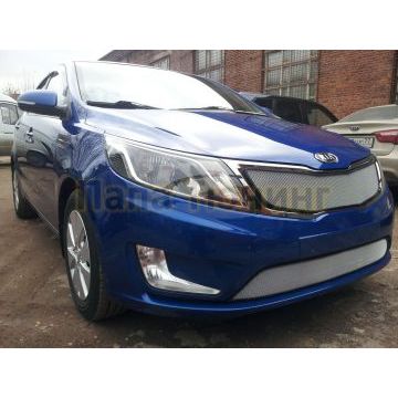 Защита радиатора KIA RIO 2011-2014 chrome низ