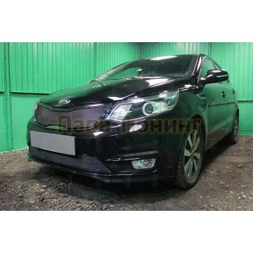 Защита радиатора KIA RIO 2015-2017 black низ PREMIUM