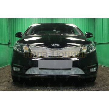 Защита радиатора KIA RIO 2015-2017 chrome низ PREMIUM