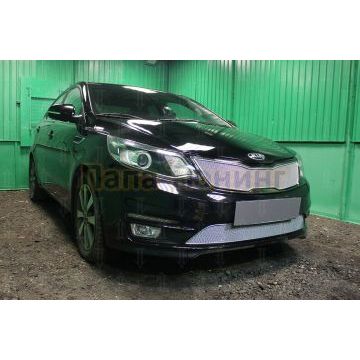 Защита радиатора KIA RIO 2015-2017 chrome низ PREMIUM