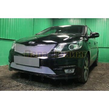 Защита радиатора KIA RIO 2015-2017 chrome низ PREMIUM