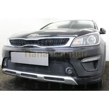 Защита радиатора KIA Rio X-Line 2017- black середина