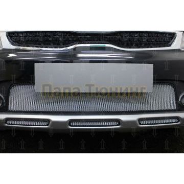 Защита радиатора KIA Rio X-Line 2017- (3 части) chrome низ