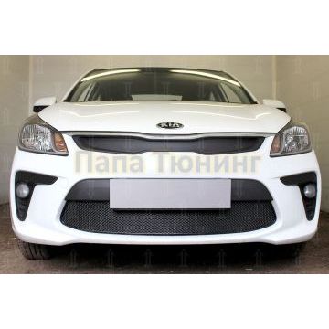 Защита радиатора KIA RIO 2017- black низ PREMIUM