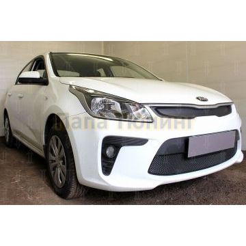 Защита радиатора KIA RIO 2017- black низ PREMIUM