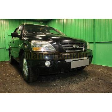 Защита радиатора KIA Sorento I рестайлинг 2006-2011 chrome низ