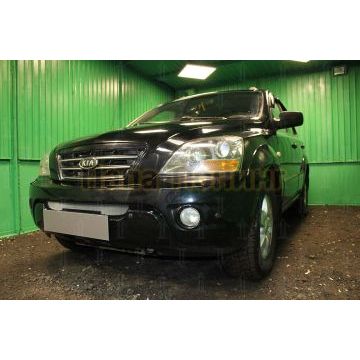 Защита радиатора KIA Sorento I рестайлинг 2006-2011 chrome низ