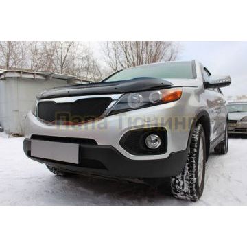 Защита радиатора KIA Sorento II 2009-2012 black низ