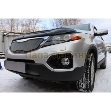 Защита радиатора KIA Sorento II 2009-2012 chrome низ