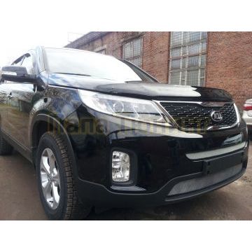 Защита радиатора KIA Sorento II 2012- chrome середина