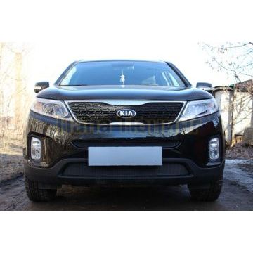 Защита радиатора KIA Sorento 2012- black низ PREMIUM