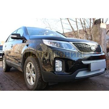 Защита радиатора KIA Sorento 2012- chrome середина PREMIUM