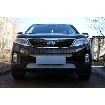 Защита радиатора KIA Sorento 2012- chrome середина PREMIUM
