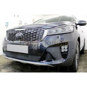 Защита радиатора Kia Sorento Prime 2017- chrome